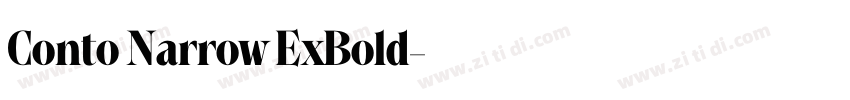Conto Narrow ExBold字体转换